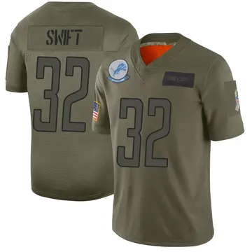 Men's D'Andre Swift Detroit Lions Limited Camo 2019 Salute to Service Jersey