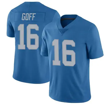 Men's Jared Goff Detroit Lions Limited Blue Throwback Vapor Untouchable Jersey
