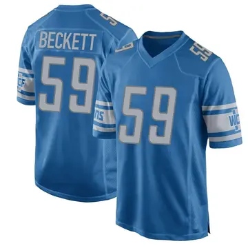 Men's Tavante Beckett Detroit Lions Game Blue Team Color Jersey