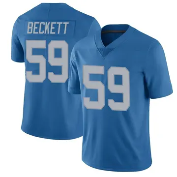Men's Tavante Beckett Detroit Lions Limited Blue Throwback Vapor Untouchable Jersey