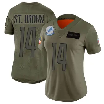 Women's Amon-Ra St. Brown Detroit Lions Limited Camo 2019 Salute to Service Jersey