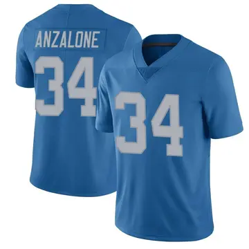 Youth Alex Anzalone Detroit Lions Limited Blue Throwback Vapor Untouchable Jersey