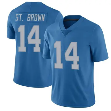 Youth Amon-Ra St. Brown Detroit Lions Limited Blue Throwback Vapor Untouchable Jersey