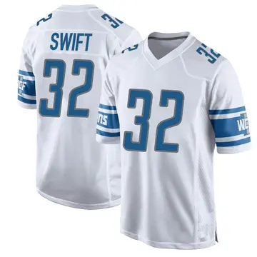 Youth D'Andre Swift Detroit Lions Game White Jersey