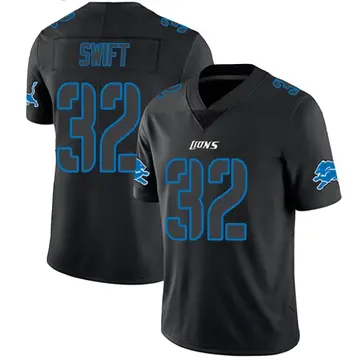 Youth D'Andre Swift Detroit Lions Limited Black Impact Jersey