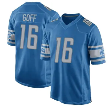 Youth Jared Goff Detroit Lions Game Blue Team Color Jersey