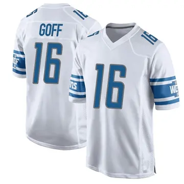 Youth Jared Goff Detroit Lions Game White Jersey