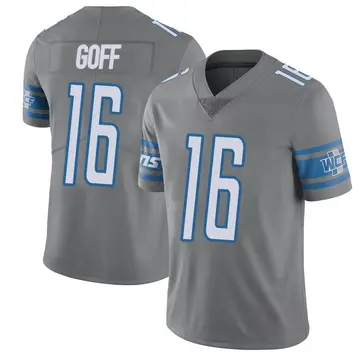 Youth Jared Goff Detroit Lions Limited Color Rush Steel Vapor Untouchable Jersey