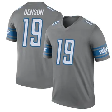 Youth Trinity Benson Detroit Lions Legend Color Rush Steel Jersey