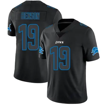 Youth Trinity Benson Detroit Lions Limited Black Impact Jersey