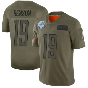 Youth Trinity Benson Detroit Lions Limited Camo 2019 Salute to Service Jersey